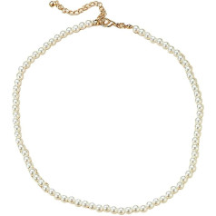 PULABO Women's Exaggerated Necklace Single Layer Tarnish Resistant Fashion Women Necklace Popular, Pearl