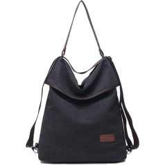 Travistar Women's Canvas Shoulder Bag Backpack Large Handbag Vintage Women's Shoulder Bag Anti Theft Bag Women's Hobo Bag for Everyday Office School Trips Shopping