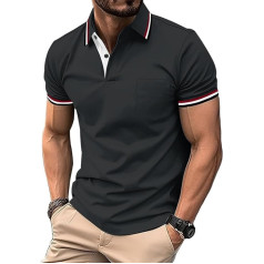 zitysport Poloshirt Herren Kurzarm Shirt Atmungsaktives Golf Polo Shirt Männer Sommer Shirts Sport Basic Slim Fit Tshirt mit Brusttasche Polohemd
