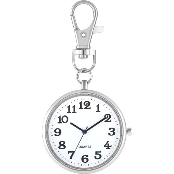 Avaner Pocket Watch with Large Dial Backpack Keyring Watch Sister Watches with Clip Pocket Watch for Women Men Boys Girls