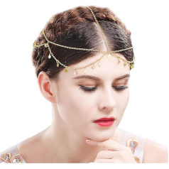 Epokus Head Chain, Boho Headband Headpiece, Hair Band Jewellery, Tassel Festival Head Chain Bohemian for Women and Girls