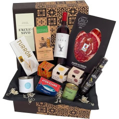 jamon.de Exclusive Gift Basket with Spanish Specialities - Gift Basket Filled with Fine Food - Delicatessen Gift for Gourmets