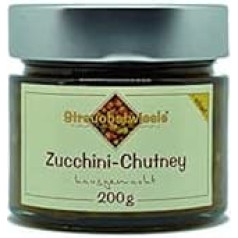 Streuobstwiesle Zucchini Chutney - 200 g - Hearty, Hand-Stirred, Aromatic Sauce from Germany for Grilling, Fondue, Raclette, Case, Rice
