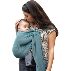 Hoppediz Ring-Sling Baby Sling - Ultra Light - Hip Carrier - Belly Carrier - for Newborns from Birth - 100% Cotton, Hamburg Forest