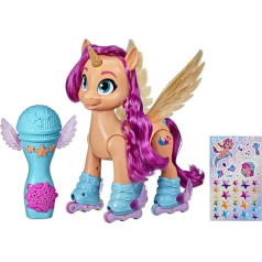 My Little Pony: A New Generation Sunny Starscout Rollers, 22.5 cm Toy with 50 Response Lights, French Version, Multi-Colour