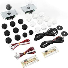 Arcade Joystick Buttons Set, 2 Player DIY Arcade Kit, USB Board Game Encoder, Joystick Arcade Buttons Set for Friends, Arcade Stick, PC Games, Mame