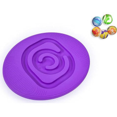 Maze Balance Board, Rocking Seesaw Balance Board with 5 Balls, Core Strength Balance Training Standing Equipment, Sensory Training Rocking Board