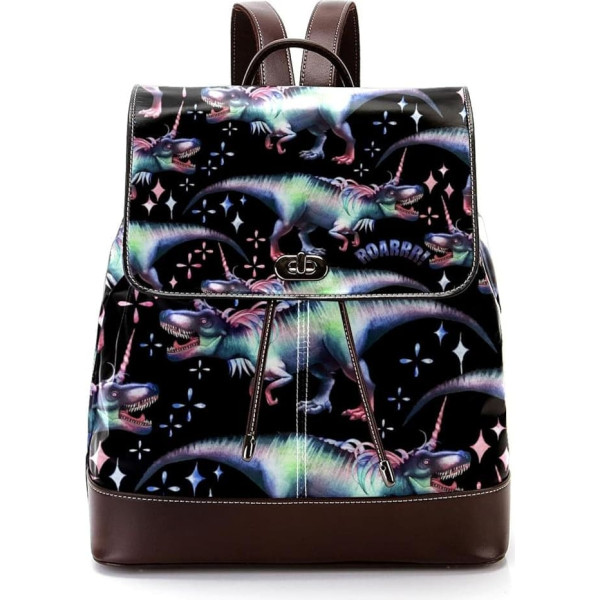 Dinosaurier coole personalisierte Schultaschen Büchertaschen für Teenager, Mehrfarbig, 27x12.3x32cm, Rucksack Rucksäcke