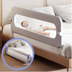 Toddler Bed Rail for Babies - Toddler Bed Rails for Queen Bed, Double Bed, Tier Size, Height Adjustable, Foldable, Portable, Extra Tall, Child Safety, Side Rails for Kids
