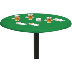 Felt Card Table Game Cover Round Tablecloth Poker Bridge Card Tablecloth Mahjong Dominoes Table Decoration Elastic Fitted for 36 to 48 Inch. (Green, 36)