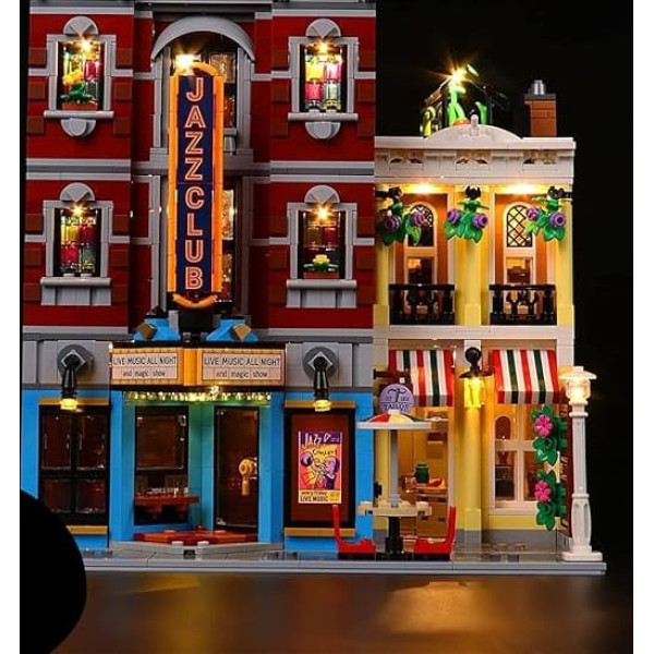BrickBling Decorative Lighting Set Compatible with Lego Jazz Club, LED Light Set for 10312 Jazz Club Creative Toy (Lighting Set Only Building Block Not Included)