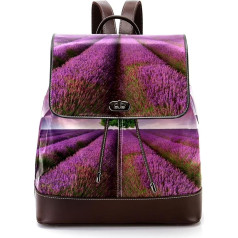 Personalisierte Schultaschen Büchertaschen für Teenager, Lavendelfeld, Mehrfarbig, 27x12.3x32cm, Rucksack Rucksäcke