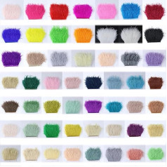 Mischen von zwei Farben, Straußenfederboa, 6-fädig, 10-fädig, weicher Federschal für Hochzeitskleidung, Kleid, Schal, Dekoration, Nähzubehör - Wählen Sie eine benutzerdefinierte Farbe - 2 m, 10-fädi