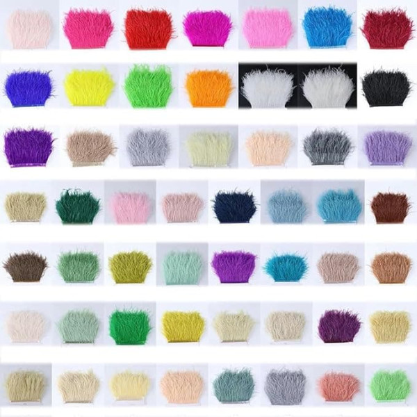 Mischen von zwei Farben, Straußenfederboa, 6-fädig, 10-fädig, weicher Federschal für Hochzeitskleidung, Kleid, Schal, Dekoration, Nähzubehör - Wählen Sie eine benutzerdefinierte Farbe - 2 m, 10-fädi