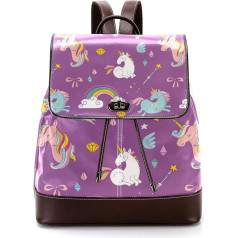 Schüchterne Einhörner personalisierte Schultaschen Büchertaschen für Teenager, Mehrfarbig, 27x12.3x32cm, Rucksack Rucksäcke