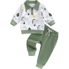 Baby Boys Clothes Jumper with Dinosaur Pattern + Trousers Two Piece Baby Clothes Newborn Set 0-4 Years Toddler Outfit