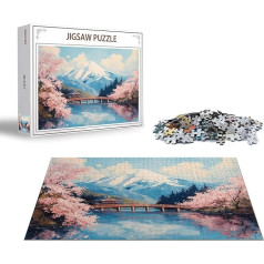 Puzzle Japan Puzzle 1000 Teile Landschaft Holzpuzzle Erwachsene, Premium Quality Klassische Wooden Lernspiel, DIY Klassische Spaß Jigsaw Erwachsene, Challenging Jigsaws für Wohnkultur Geschenk x-1192