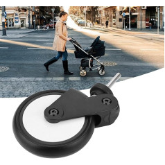 Stroller Replacement Wheels Stroller Spare Wheels Stroller Accessories Wear Resistant Yoyo Kiddopotamus Chbaby for Yoya Accessories (One Pair Front Wheels)