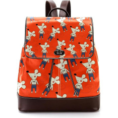 Personalisierte Schultaschen Büchertaschen für Teenager, Cartoon-Maus-Muster, Mehrfarbig, 27x12.3x32cm, Rucksack Rucksäcke