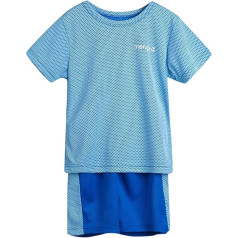 Children's Toddler Baby Boys Solid Button Shirt Trousers Set Hawaii with Shorts Elastic Waist Short Trousers T-Shirt Two Piece Boys Clothing Sets for 2-14 Years