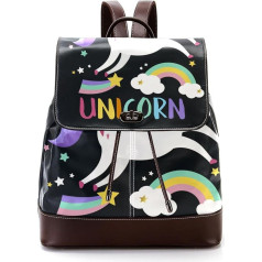Einhorn Magical Elements Personalisierte Schultaschen Büchertaschen für Teenager, Mehrfarbig, 27x12.3x32cm, Rucksack Rucksäcke