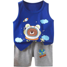 Kinder Kleinkind Baby Jungen Niedliches Bedrucktes Set Casual Shorts Kinderanzüge Leicht Strand Bekleidungssets Gentleman Anzüge Langarmshirt Mit Hose Und MäDchen Kleidung Outfits