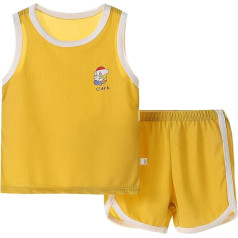 Shorts and T-shirt Set for Children Summer Clothing Outfit Short Sports Elastic Waist Shorts Shirt Tops Trousers Beach Trousers Two Piece Children's Suits Boys Child Girls