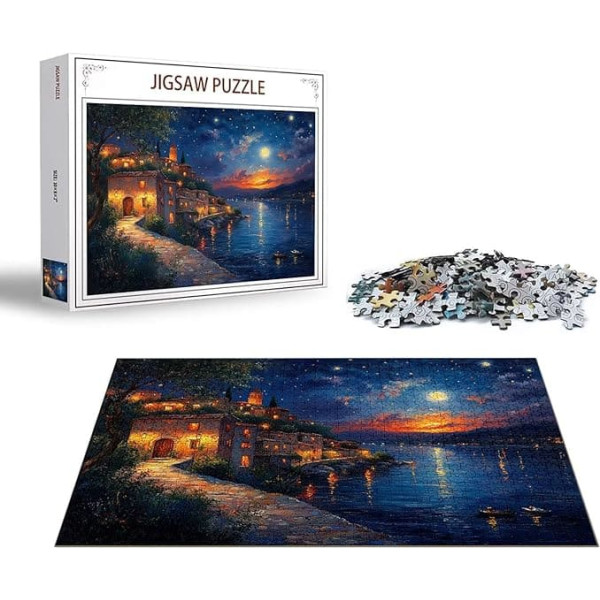Puzzle Stadt Puzzle 6000 Teile Kabine Holzpuzzle Erwachsene, Premium Quality Klassische Wooden Lernspiel, DIY Klassische Spaß Jigsaw Erwachsene, Challenging Game Jigsaws für Wohnkultur Geschenk x-593
