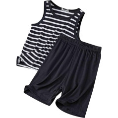 Bekleidungssets für Jungen Elastische Taille T-Shirt und High Waist Shorts Sportkleidung Tracksuit Sommer Kleidung Outfit 2-teilig Jogginganzug Kinderkleidung Kinderanzüge Sportbekleidung