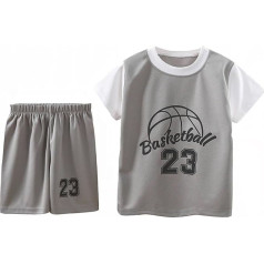 Kinder Jungen Bekleidungsset - Sommer Jogginganzug Schnelltrocknend Sportanzug Shorts und Blusen Sets Langarm-Shirt Hosenträger Hosen Loungewear Kinderkleidung für Taufe Geburtstagsparty Hochzeit