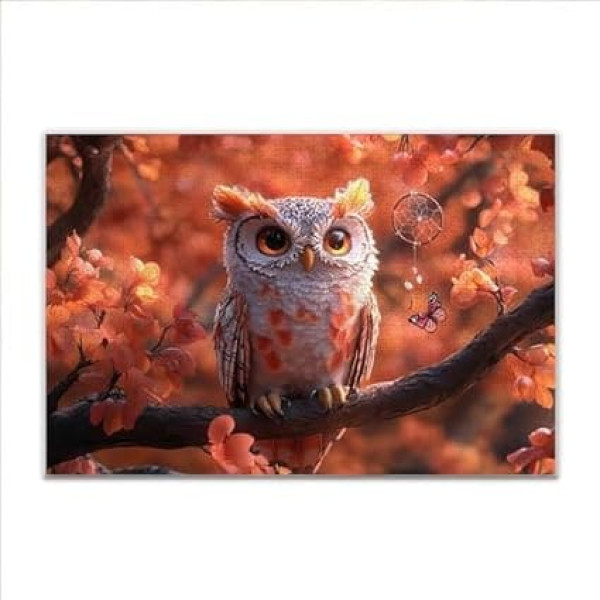 Puzzle 2000 Teile Eule Tier Puzzle Erwachsene Anspruchsvoll, Klassische Holzpuzzle Erwachsene, Puzzlespiele für Die Ganze Familie, Wooden Jigsaw Puzzel ab 14 Jahre für Junge Mädchen für Geschenke R-8