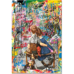 Puzzle 2000 Teile Straßen-Graffiti-Collage-Affen-Poster für Erwachsene Kinder Spiele Lernspielzeug Wg93Vy 70x100CM