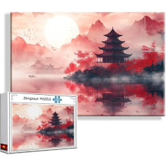 Puzzle Landschaft Sonnenuntergang 3000 Teile Groß XXL 120x80 cm, Jigsaw Art Impossible Erwachsene Anspruchsvoll, Klassische Jigsaw Erwachsene, Junge, Mädchen, Geschicklichkeitsspiel für Familie C-9