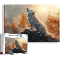 Puzzle Wolf Tier 3000 Teile Groß XXL 120 x 80 cm, Jigsaw Art Impossible Erwachsene Anspruchsvoll, DIY Klassische Jigsaw Erwachsene, Junge, Mädchen, Geschicklichkeitsspiel für Die Ganze Familie X-7