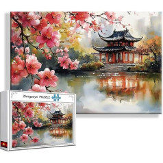 Puzzle Japan Landschaft 4000 Teile Groß XXL 140 x 87 cm, Jigsaw Art Impossible Erwachsene Anspruchsvoll, Klassische Jigsaw Erwachsene, Junge, Mädchen, Geschicklichkeitsspiel für Die Ganze Familie P-9