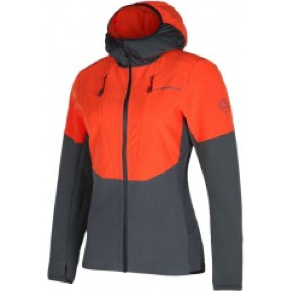 Jaka SESSION Tech Hoody W L Carbon/Cherry Tomato