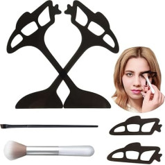 Eyetour Eyeshadow Tool Set, Makeup Applicator Tool with Brush, Mascara Protective Shield Guide, Eyeliner Stencil for Eyes, Eyetour Makeup Tool, Quick Eyeshadow Stencils for Beginners, Pack of 6