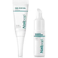 False Nail Glue Extra Strong Kit Glue for False Nails No UV Lamp Required Nail Glue for Gluing American Nail Capsules Soft Gel Nail Art Easy