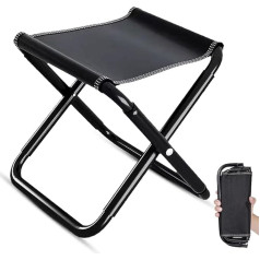 CEWROM Camping Hocker Tragbarer Klapphocker, Mini-Klappstuhl für den Außenbereich, Leicht Sitz Falthocker Klappbar für Angeln, Camping, Reisen, Wandern, Garten mit Aufbewahrungsbeutel