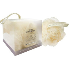Daily Concepts Daily Mesh Sponge for a Luxurious Bath or Shower Experience with Subtle Notes of Lavender and Vanilla for that Gentle Pampering Embrace, Suitable for All Skin Types 89 g