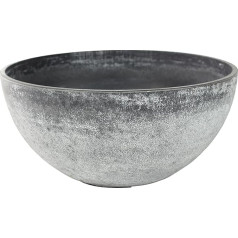 Nova Plant Bowl Diameter 35 cm in Concrete - Sustainable Garden Decoration Made of Recycled Plastic and Stone Flour, Ecological Design for Outdoor Areas
