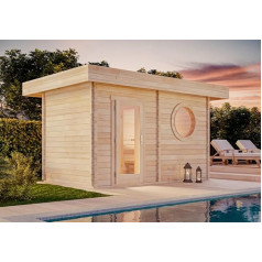 Sauna House Cubus-70 C, 70 mm Wall Thickness (411 x 244 cm)