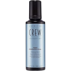 AMERICAN CREW Fibre Grooming Foam for Men, Medium Hold Hair Product, Styling Product for Structure, Volume & Natural Shine, with UV Filter, 200 ml