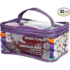 42-pack Hair Rollers Durable Foam Curler Roller Set Hair Bendy Curlers Tool DIY Salon Hair Styling Curling Sticks with Case