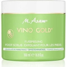 M. Asam Vino Gold Foot Scrub (500 ml) - Exfoliating for Feet with Natural Pumice Stone Granules & Mountain Pine Oil, Revitalises & Nourishes Heavy Feet & Cracked Heels