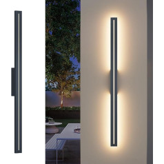 K-Bright Long Wall Light Outdoor/Indoor Modern Wall Lamp Warm White 3000 K, IP54 Waterproof Outdoor Wall Light for Gardens, Patios, Living Room, Corridor, Stairs, 100 cm / Anthracite