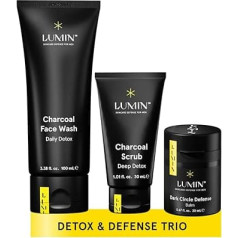 Lumin Skin Care Set Routine for Men - Boss Trio - Men's Facial Care Kit, Men's Skincare Routine Banish Dark Circles, Puffiness, Clogged Pores - 2 Month Supply