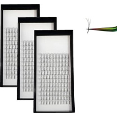 False Eyelash Extensions 3D Pre-Made Natural Very Soft Volume Lashes C-Curl/D-Curl Thickness 0.10 mm Length 8 mm to 15 mm Black