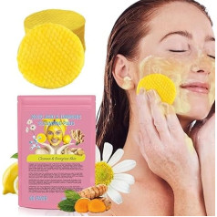 120 Pads Turmeric Kojic Acid Pads & Turmeric Cleansing Pads, Turmeric Kojic Acid Peeling Pads, Pore Reducing, Turmeric Face Wash, Kojic Acid Peeling for Face, Turmeric Kojic Acid Pads