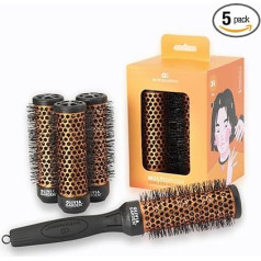 Olivia Garden Multibrush Curlers Kit - 4 Attachments & 1 Removable Handle - Size 35 - Perfect for Curls and Volume